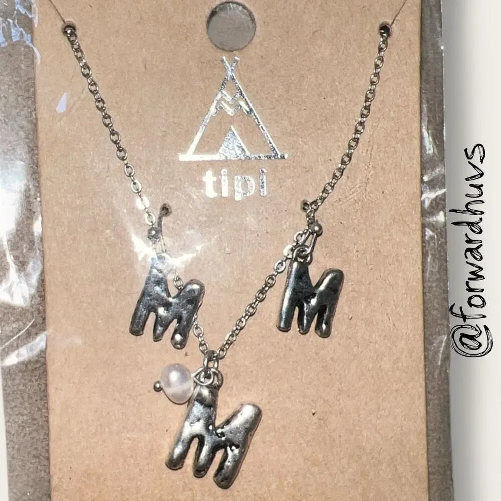 Bundle Sale 3 for $15 | Tipi Brand Silver-tone Necklace and Matching Earring Set